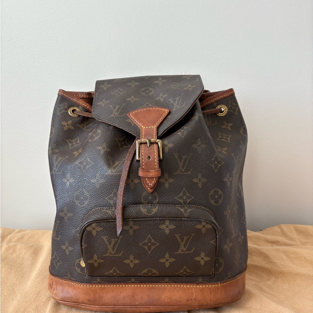 Louis Vuitton Dark Brown Monogram Backpack MM size
